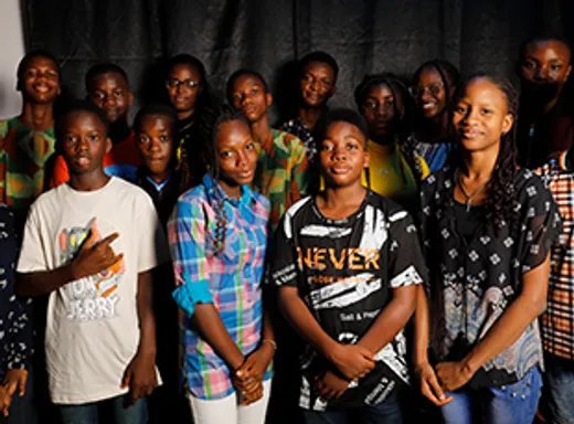 Girls and boys of the Evolution people group